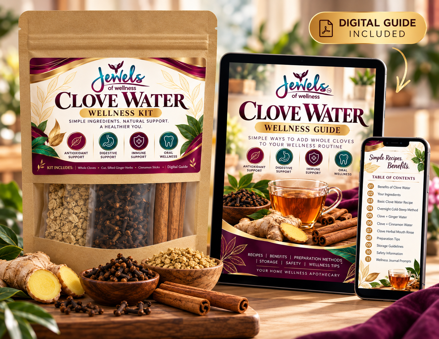 Clove Water Wellness Kit